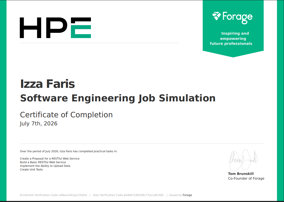 HPE Software Engineering Job Simulation